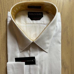 Emanuel Ungaro White Textured Dress Shirt